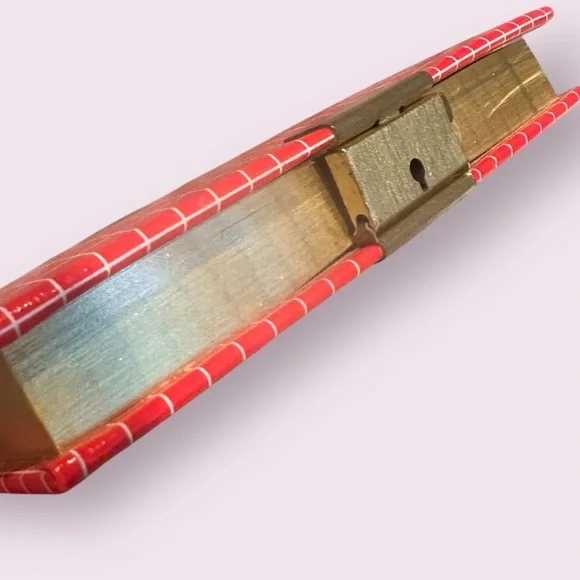 Vintage Made In Italy Red Plaid Scotty Dog Locked Daily Journal Diary - Picture 13 of 14